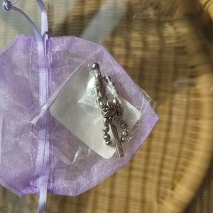 Lilla rose flower mini barette